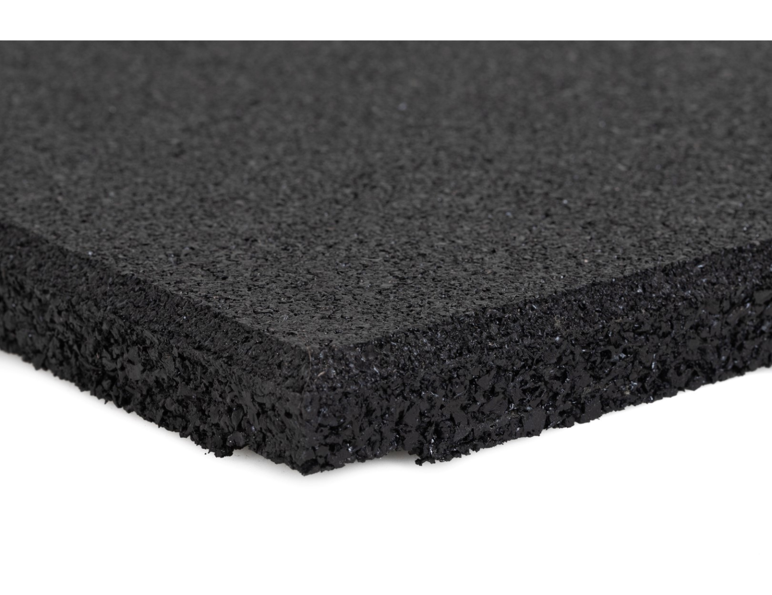 Rubberen tegel - fijn granulaat - 100 x 100 x 2 cm - zwart