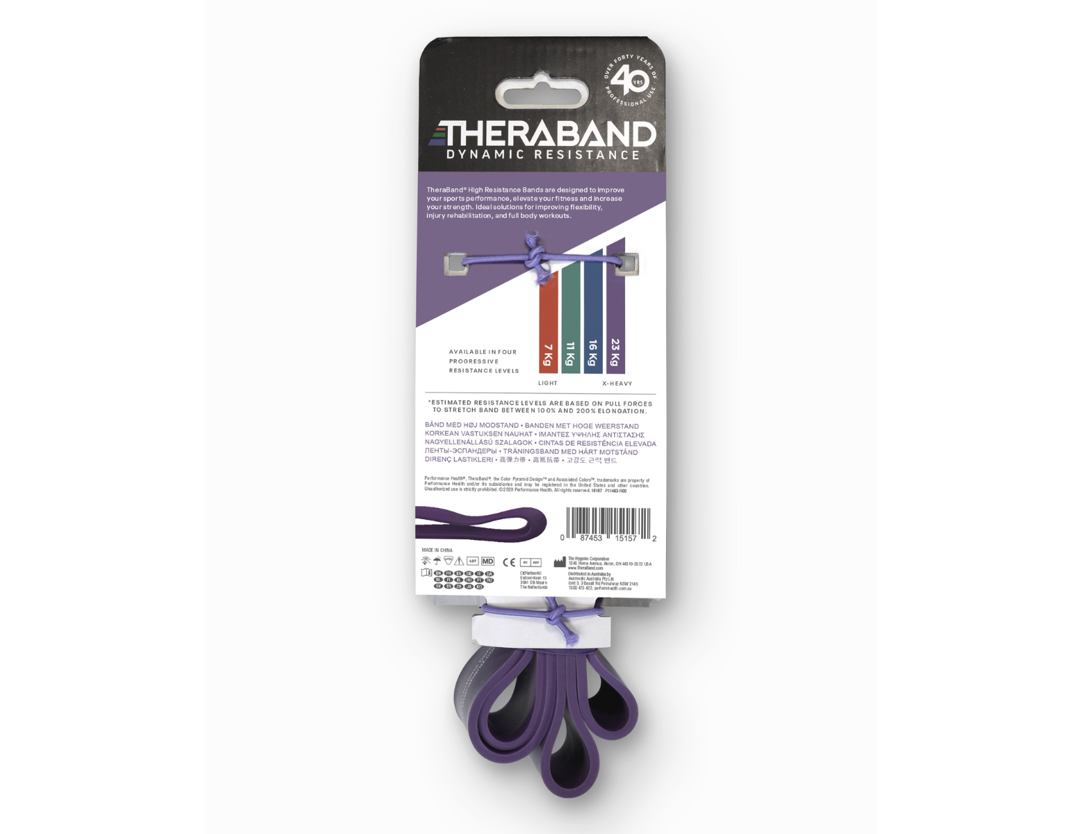 Thera-Band High Resistance Band - superloop 104 cm - extra fort - violet