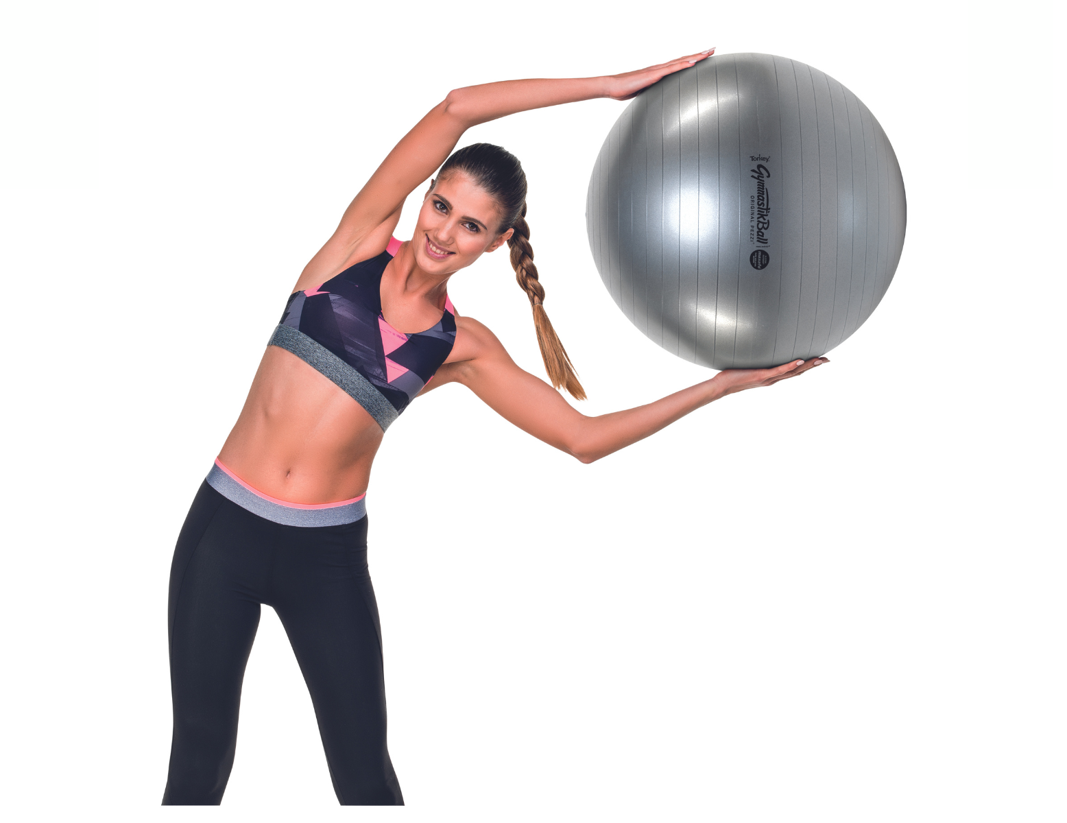 Tonkey GymnastikBall - ballon d'exercice/assis - 42 cm - gris