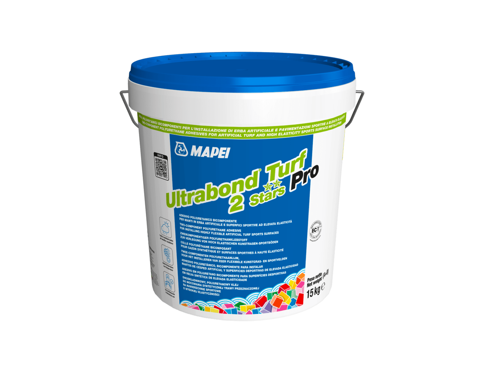 Lijm voor kunstgras - 2 componenten lijm Mapei - Ultrabond Turf 2 Stars Pro emmer - 15kg